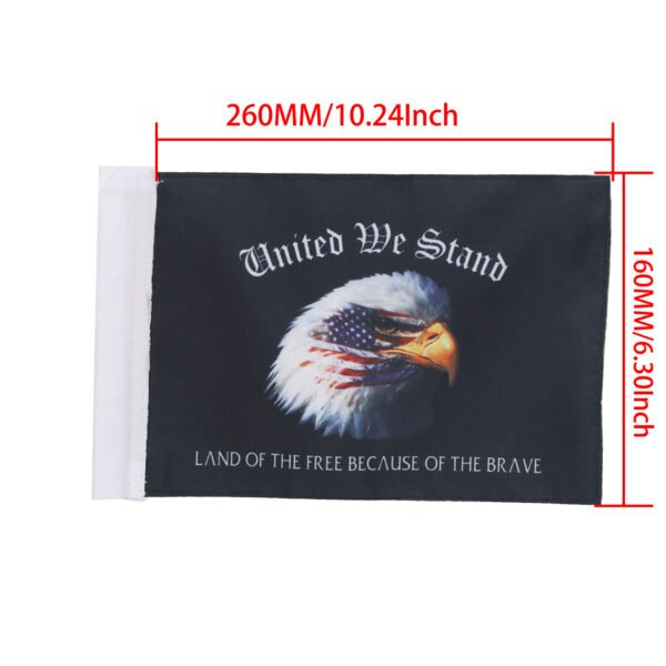 2Pack 6" x 10" Eagle American Flag for Harley & More – Durable & Stylish - Image 2