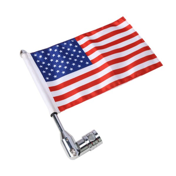 2Pack Motorcycle Flag Poles Mounts W/ USA & POW-MIA Flags - Image 9